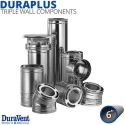 6" DuraVent DuraPlus Galvanized Steel Chimney Components