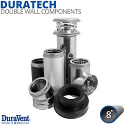 8" DuraVent DuraTech Galvanized Steel Chimney Components