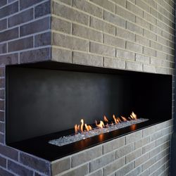 European Home H-Series Corner Ventless Natural Gas Fireplace - 60"