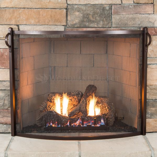 Early American Bowed Fireplace Screen