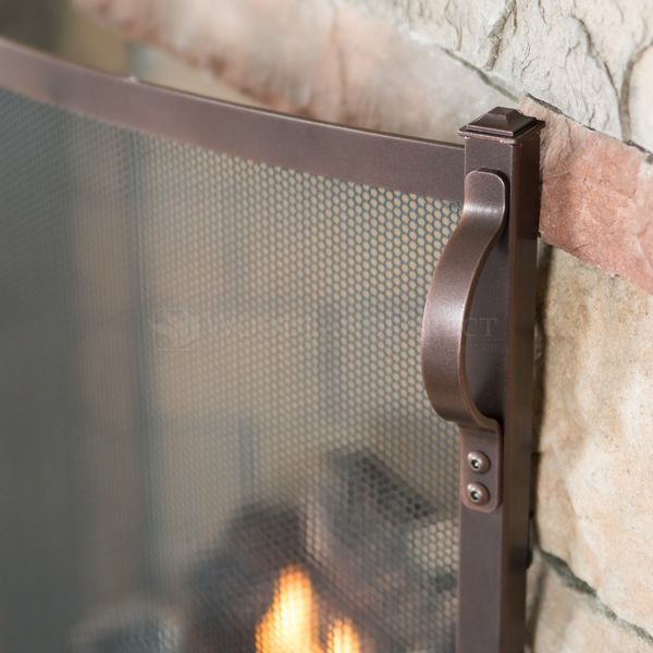 Early American Bowed Fireplace Screen