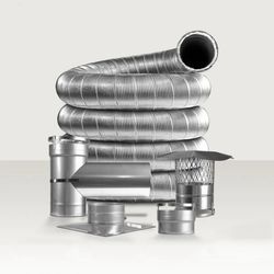 EasyFlex 316Ti Pre-Insulated Chimney Liner Kit - 8"