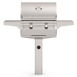 Fire Magic Choice C430s In-Ground Post Mount Grill with Analog Thermometer and 1-Hour Timer on Post - 27"