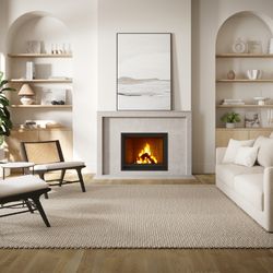 Valcourt Antoinette Wood Fireplace with Guillotine Door