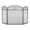 Forged Crest Three Panel Fireplace Screen