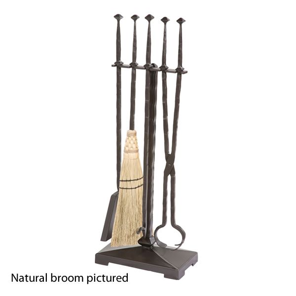 Forest Hill Fire Tool Set with Broom - Rust