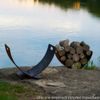 Fire Pit Art Wings in Flight Firewood Rack