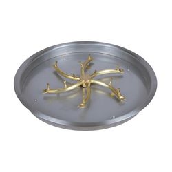 Triple S Brass Bullet Burner with Round Drop-In Pan