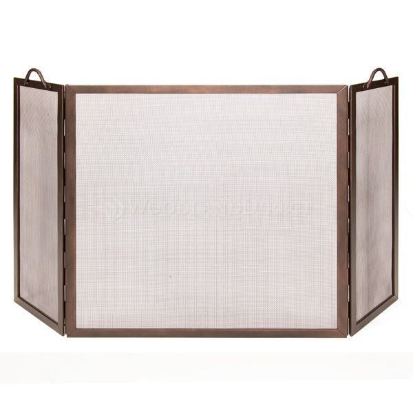Roman Bronze Flat Top Twisted Rope Folding Screen - 52" x 30"