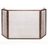 Roman Bronze Flat Top Twisted Rope Folding Screen - 52" x 30"