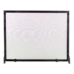 Framed Black Wrought Iron Single Panel Screen - 39" x 31"