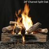 Kingsman Reversible Charred Split/Barked Oak Vented Log Set
