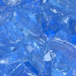 Krystal Fire - Fire Glass - 1/4"-1/2" Blue Ice