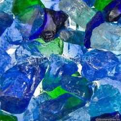 Krystal Fire - Fire Glass - 1/2"-1" Ocean Mix