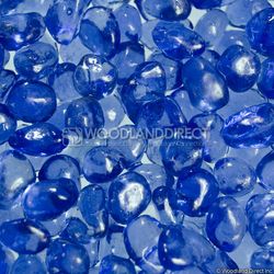 Krystal Fire - Smooth Fire Glass - 1/2" Blue Ice