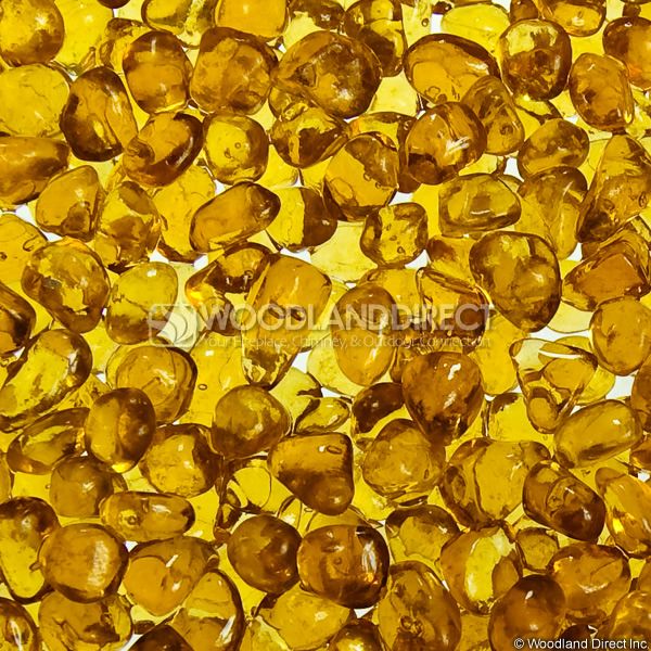 Krystal Fire 1/2" Smooth Golden Fire Glass