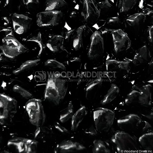 Krystal Fire 1/2" Smooth Obsidian Fire Glass