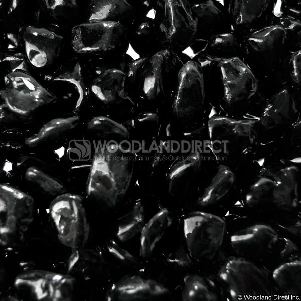 Krystal Fire 1/2" Smooth Obsidian Fire Glass