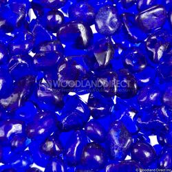 Krystal Fire - Smooth Fire Glass - 1/2" Royal Blue