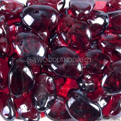 Krystal Fire - Smooth Fire Glass - 1" Cherry Irid.