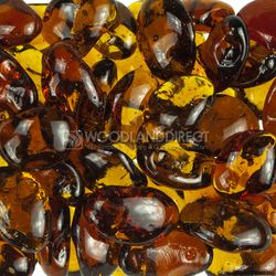 Krystal Fire - Smooth Fire Glass - 1" Amber