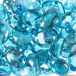 Krystal Fire - Smooth Fire Glass - 1" Aqua Irid.