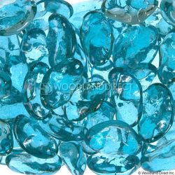 Krystal Fire - Smooth Fire Glass - 1" Raspberry Blue