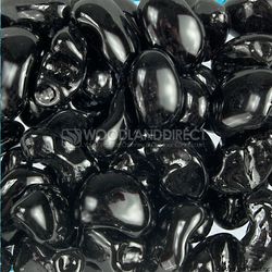 Krystal Fire - Smooth Fire Glass - 1" Obsidian