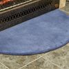 Minuteman Prussian Blue Half Round Wool Hearth Rug - 44"x22"