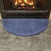 Minuteman Prussian Blue Half Round Wool Hearth Rug - 44"x22"