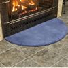 Minuteman Prussian Blue Half Round Wool Hearth Rug - 44"x22"