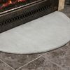 Minuteman - Dove Gray Half Round Wool Hearth Rug 44"x22"