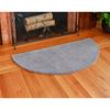 Minuteman - Dove Gray Half Round Wool Hearth Rug 44"x22"