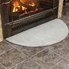 Minuteman - Dove Gray Half Round Wool Hearth Rug 44"x22"