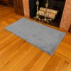 Minuteman - Dove Gray Solid Rectangular Wool Hearth Rug 44"x22"