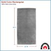 Minuteman - Dove Gray Solid Rectangular Wool Hearth Rug 44"x22"