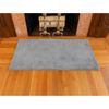 Minuteman - Dove Gray Solid Rectangular Wool Hearth Rug 44"x22"