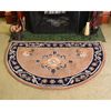 Minuteman Cocoa Jardin Extra Large Half Round Wool Hearth Rug