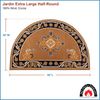 Minuteman Cocoa Jardin Extra Large Half Round Wool Hearth Rug