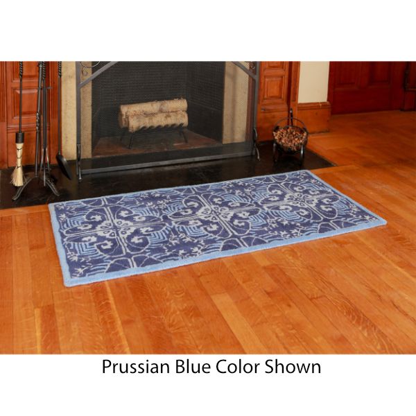 Minuteman Art Deco Rectangular Wool Hearth Rug 56"x26"