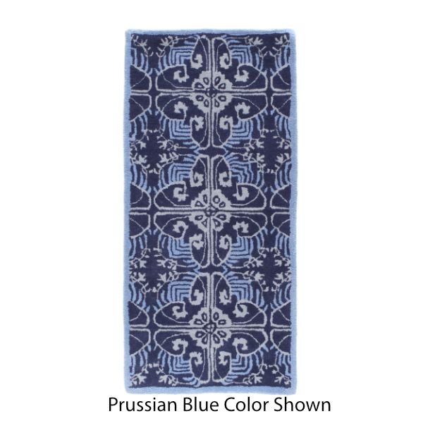 Minuteman Art Deco Rectangular Wool Hearth Rug 56"x26"