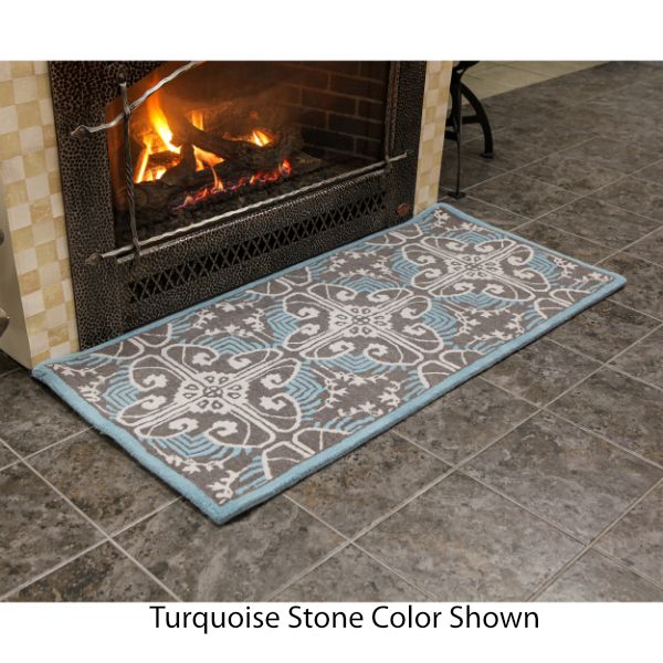 Minuteman Art Deco Rectangular Wool Hearth Rug 56"x26"