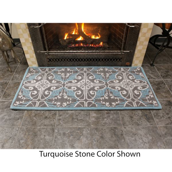 Minuteman Art Deco Rectangular Wool Hearth Rug 56"x26"