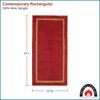 Minuteman Sangria Contemporary Rectangular Wool Hearth Rug