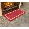 Minuteman Sangria Contemporary Rectangular Wool Hearth Rug