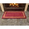 Minuteman Sangria Contemporary Rectangular Wool Hearth Rug