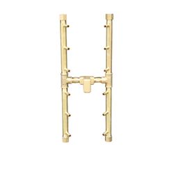 120K BTU CROSSFIRE 2.0 H-Style Brass Burner System - 28"