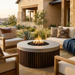 Prism Hardscapes Elements Collection Hampton Gas Fire Pit Table