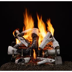 Outdoor Lifestyles 3-Tier Grand Birch Outdoor Vented Gas Log Set