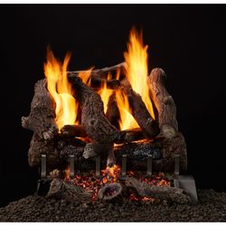 Outdoor Lifestyles 3-Tier Heritage Oak Outdoor Vented Gas Log Set